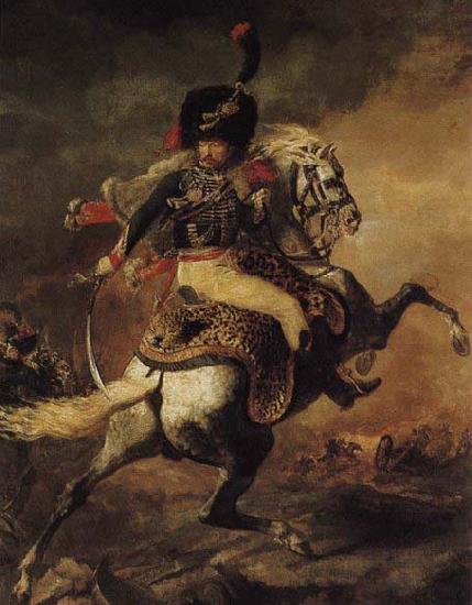 Theodore Gericault An Officer of the Chasseurs Commanding a Charge